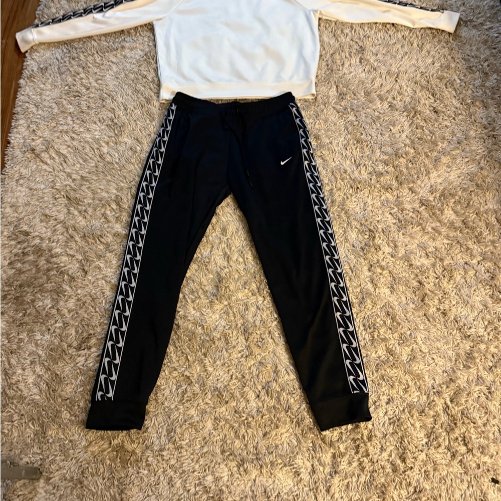 Nike Black and White Tracksuit
